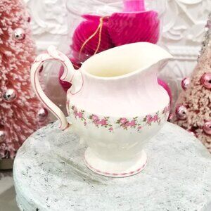 Myott Olde Chelsea Petite Pink Creamer Roses Swirl - Staffordshire England